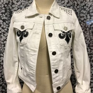 White jean jacket